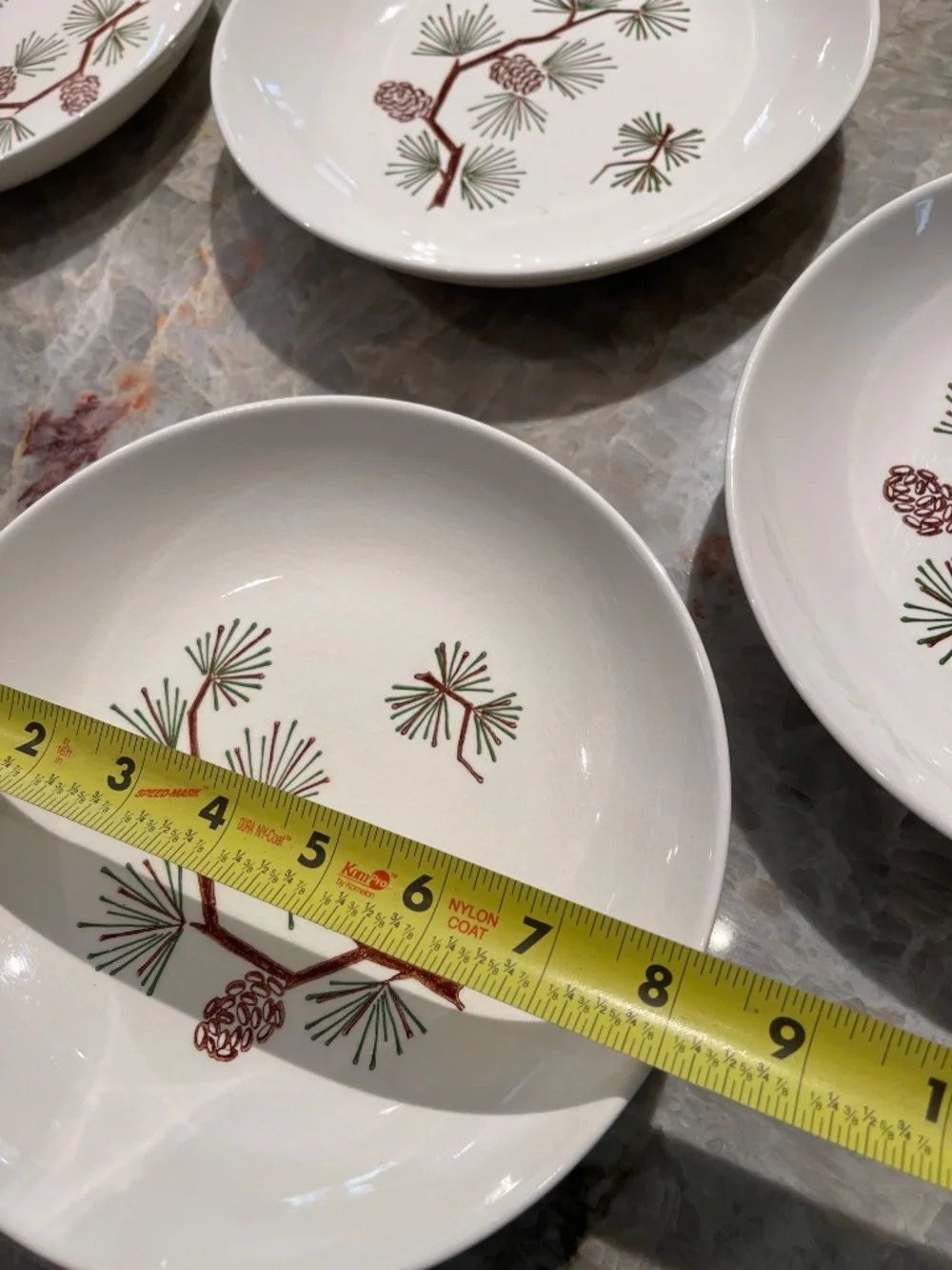 Stetson Marcrest~Vintage Misty Pine  ovenproof hand painted underglaze bowls